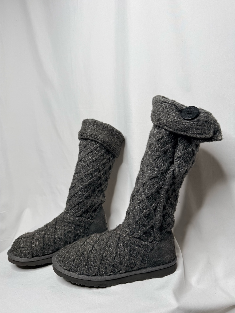 UGG Classic Lattice Cardy Knit Boots Size US 7